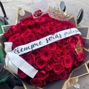 BUCHON 100 ROSAS ROJAS